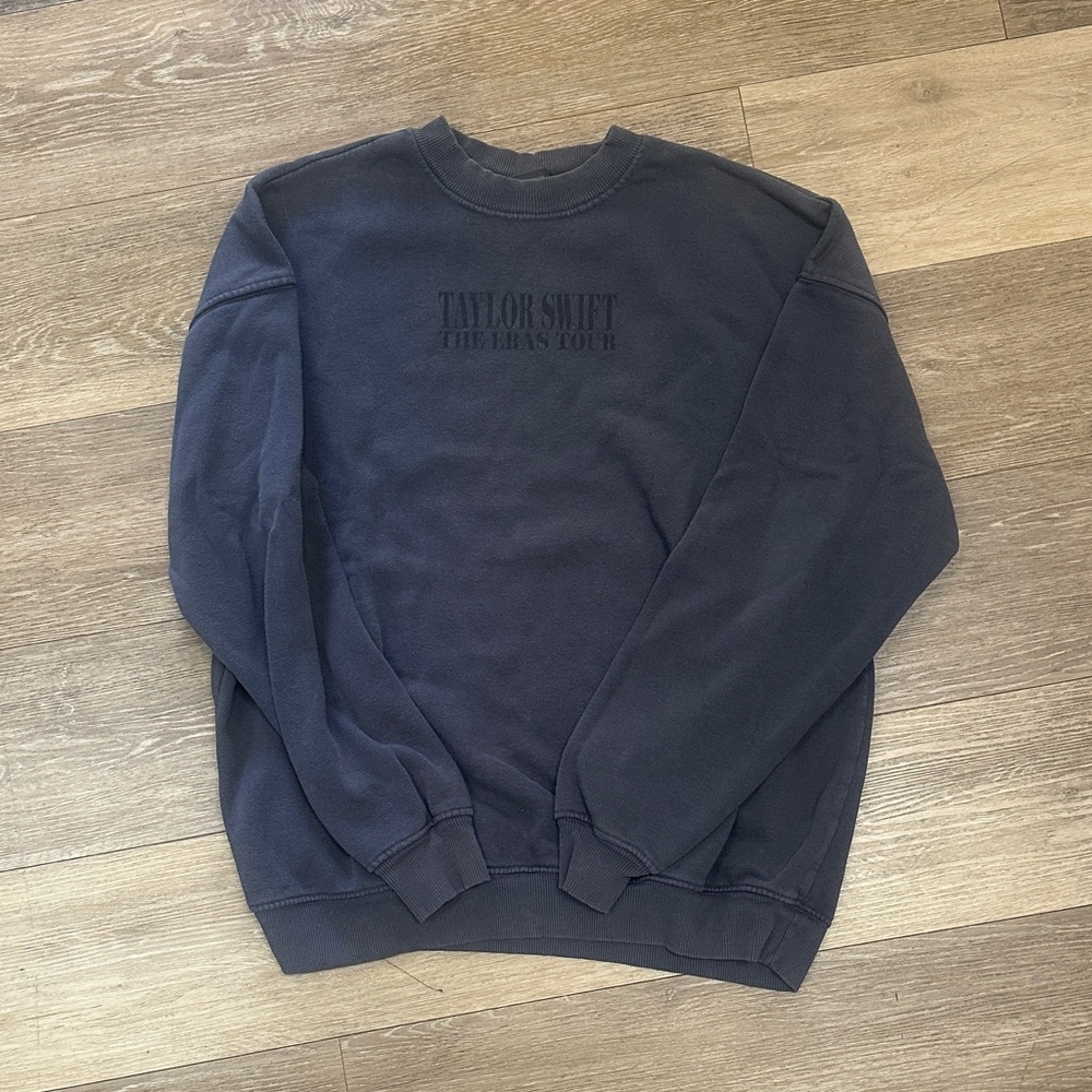 Taylor Swift Black Crewneck Sweatshirt with Subtle Logo